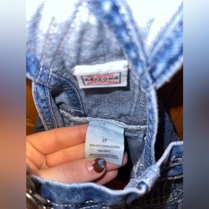 Toddler Girls Ruffled Denim Dress